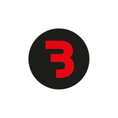 Bass Habit B-klistermärke 7x7cm, svart och röd i gruppen Billyd / Tilbehør / Merchandise hos BRL Electronics (899BROUNDFB)