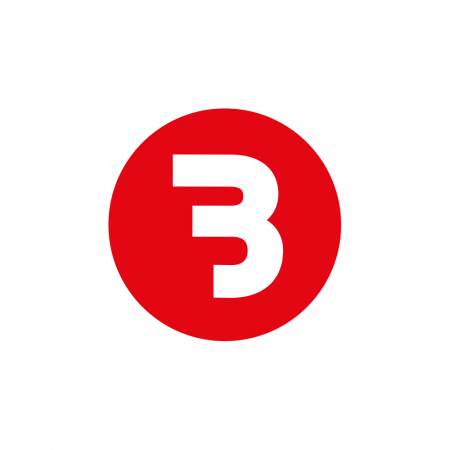Bass Habit B-klistermärke 7x7cm, röd och vit i gruppen Billjud / Tillbehör / Merchandise hos BRL Electronics (899BROUNDFR)