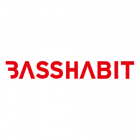 Bass Habit-klistermärke 14x2cm, röd i gruppen Billjud / Tillbehör / Merchandise hos BRL Electronics (899LOGOCR)
