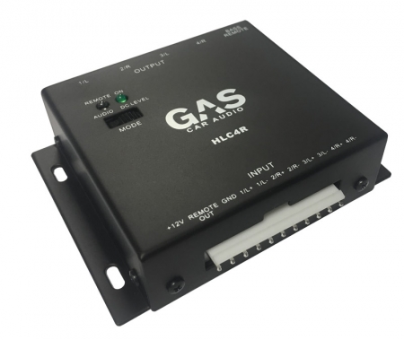 GAS HLC4R Hög/Lågnivå-omvandlare med Bass-remote i gruppen Billjud / Tillbehör / Hög/Lågnivå-omvandlare hos BRL (900HLC4R)