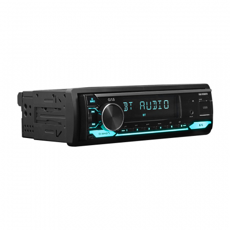 Bilstereo med Bluetooth, DSP och grönt bakgrundsbelysning.