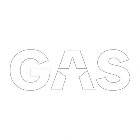 GAS-klistermärke 45x15.5cm, vit i gruppen Billjud / Tillbehör / Merchandise hos BRL Electronics (909LOGOCLW)