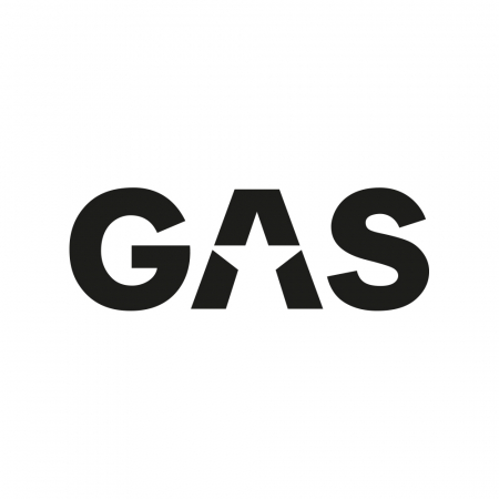 GAS-klistremerke 23x8cm, svart i gruppen Billyd / Tilbehør / Merchandise hos BRL Electronics (909LOGOCMB)