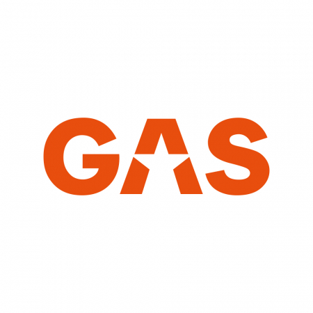 GAS-klistermärke 23x8cm, orange i gruppen Billjud / Tillbehör / Merchandise hos BRL Electronics (909LOGOCMO)