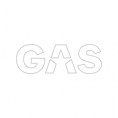 GAS-klistermärke 23x8cm, vit i gruppen Billjud / Tillbehör / Merchandise hos BRL Electronics (909LOGOCMW)