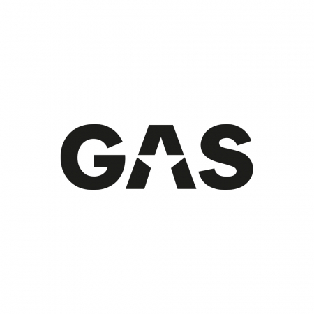 GAS-klistermärke 16x5.5cm, svart i gruppen Billyd / Tilbehør / Merchandise hos BRL Electronics (909LOGOCSB)