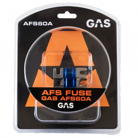 Paketerad AFS-säkring 60A från GAS, två stycken i en förpackning.