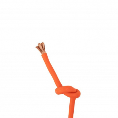 OFC-strömkabel 35mm², orange färg, är knuten i ena änden. Priset är per meter.