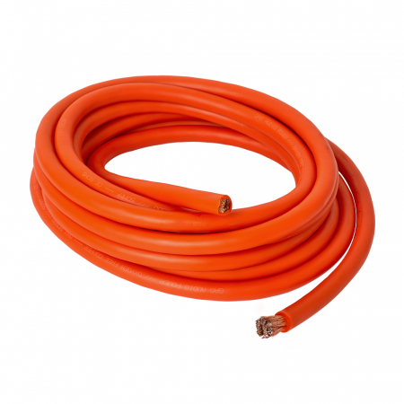 OFC-strömkabel i orange färg, 50mm², 6 meter lång.