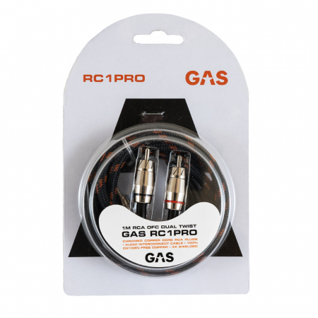 GAS RC1PRO trippelskjermet RCA-kabel, 1 meter i gruppen Billyd / Kabler / Lavnivåkabel hos BRL Electronics (910RC1PRO)