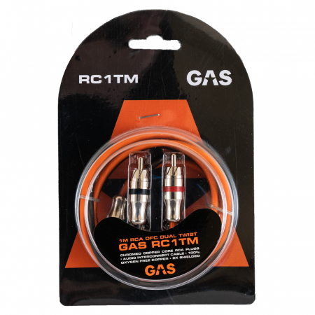 GAS RC1TM dubbelskärmad RCA-kabel, 1 meter i gruppen Billjud / Kablar / Lågnivåkabel hos BRL Electronics (910RC1TM)