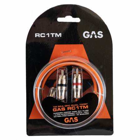 GAS RC1TM doobbeltskjermet RCA-kabel, 1 meter i gruppen Billyd / Kabler / Lavnivåkabel hos BRL Electronics (910RC1TM)