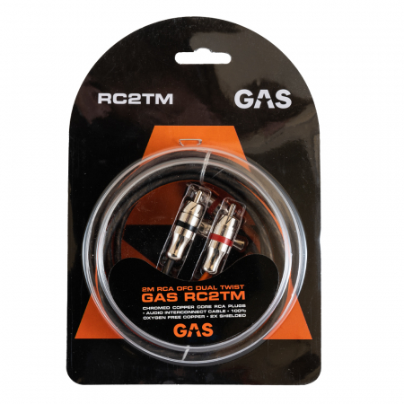 GAS RC2TM dobbeltskjermet RCA-kabel, 2 meter i gruppen Billyd / Kabler / Lavnivåkabel hos BRL Electronics (910RC2TM)