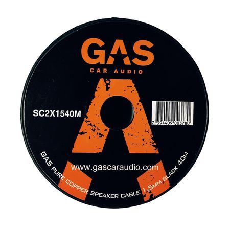 GAS Högtalarkabel 2x1,5mm2 40m svart i gruppen Hemmaljud / Kablar / Högtalarkabel hos BRL Electronics (910SC2X1540M)