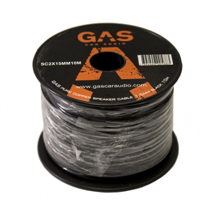 GAS högtalarkabel 2x1.5mm2 10m svart i gruppen Hemmaljud / Kablar / Högtalarkabel hos BRL Electronics (910SC2X15MM10M)