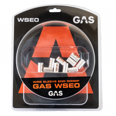 GAS 10-pack änd-/kabelhylsor, 50mm²-kabel i gruppen Billjud / Tillbehör / Monteringstillbehör hos BRL Electronics (910WSE0)