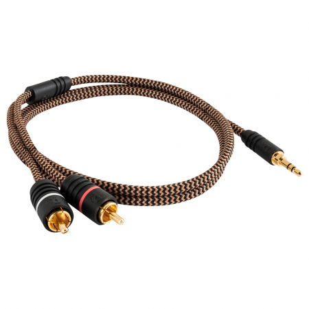 Proson Arctic 3.5mm-2x RCA-hane, 1 meter i gruppen Billyd / Smartphone til bilen  / Tilbehør til mobilen hos BRL Electronics (991AR352RCA1)