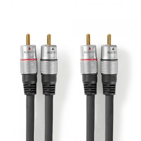 Nedis RCA-signalkabel för stereobruk i gruppen Hemmaljud / Kablar / Analog kabel hos BRL Electronics (NEDIS2RCA)