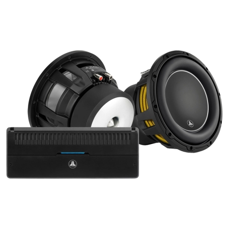 2-pack JL Audio 10W6v3-D4 med RD1500/1, 2x10 baspaket i gruppen Paketlösningar / Paket för bilen / Baspaket hos BRL (SET10W6V3D4PKT1)