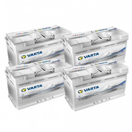 Batteripaket, 4 stycken Varta DP AGM 850A 95Ah, startbatteri i gruppen Billjud / Tillbehör / Batterier hos BRL Electronics (SET418840095085VX4)
