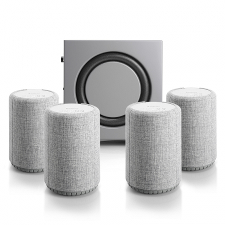 Audio Pro A10 & Addon C-Sub 4.1 högtalarpaket, ljusgrå i gruppen Paketlösningar / Paket för hemmet / Multiroompaket hos BRL (SETA10LGRPKT2)