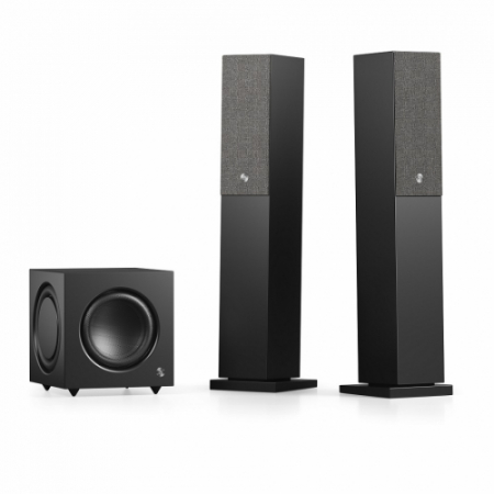 Audio Pro A38 & SW-10 aktivt 2.1 högtalarpaket, svart i gruppen Paketlösningar / Paket för hemmet / Högtalarpaket hos BRL Electronics (SETA38PKT1)