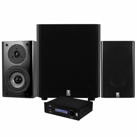 System One A50BT med SB-15B stativhögtalare & W-100 Sub, svart i gruppen Paketlösningar / Paket för hemmet / Stereopaket hos BRL (SETA50BTPKT8)