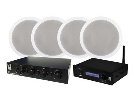 System One A50BT med 2 par IC620 + SC4B högtalarväxel i gruppen Paketlösningar / Paket för hemmet / Multiroompaket hos BRL Electronics (SETA50PKT5)