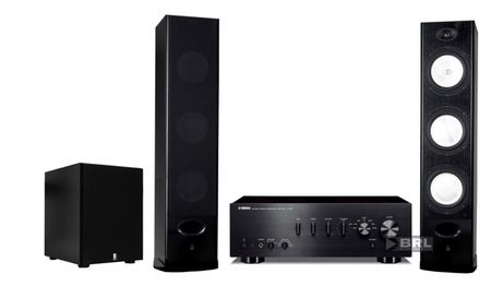 Yamaha förstärkare + System One H388B + System One W-12 i gruppen Paketlösningar / Paket för hemmet / Stereopaket hos BRL (SETAS500BLPKT2)