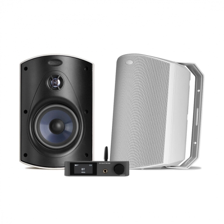 Dynavoice CA802BT & Polk Audio Atrium 6 vita utomhushögtalare, stereopaket i gruppen Paketlösningar / Paket för hemmet / Stereopaket hos BRL (SETATRIUM6PKT2)
