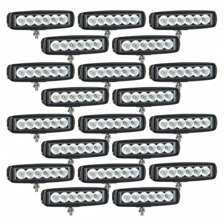 20-pack Nizled LED back-/arbetsljus, 18W, arbetsljuspaket i gruppen Billjud / LED-Belysning / LED-lampor / Arbetsbelysning hos BRL Electronics (SETB18RFX20)