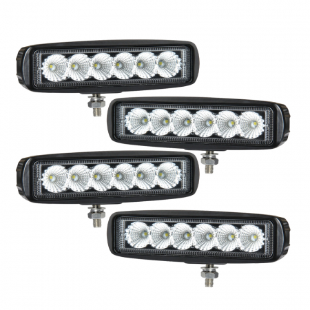 4-pack Nizled LED back-/arbetsljus, 18W, arbetsljuspaket i gruppen Billjud / LED-Belysning / LED-lampor / Arbetsbelysning hos BRL Electronics (SETB18RFX4)