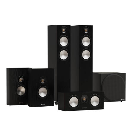 Monitor Audio Bronze 300 7G 5.1 högtalarpaket, svart i gruppen Paketlösningar / Paket för hemmet / Högtalarpaket hem hos BRL (SETB3007GPKT1)