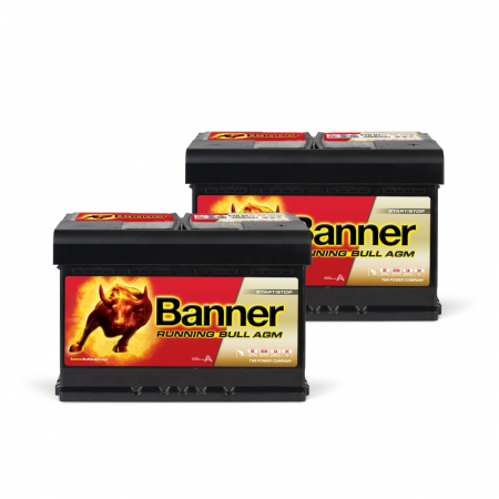 Batteripaket, 2 stycken Banner 70Ah AGM i gruppen Billjud / Tillbehör / Batterier hos BRL Electronics (SETBANNER70X2)