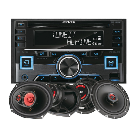 Alpine CDE-W296BT & Bass Habit Play-högtalare i gruppen Paketlösningar / Paket för bilen / Bilstereopaket hos BRL Electronics (SETCDEW29BHPLAY)