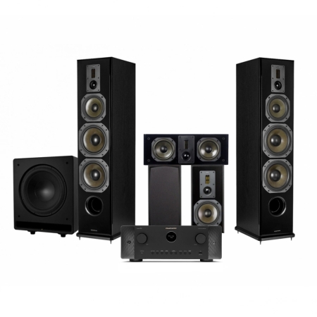 Dynavoice Definition 5.1 hemmabiopaket med Marantz Cinema 60, svart i gruppen Paketlösningar / Paket för hemmet / Hemmabio & Hemmabiopaket hos BRL (SETCINEMA60PKT3)