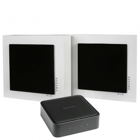 Citation Amp & 2-pack DLS Flatbox Slim Mini stereopaket, vit i gruppen Paketlösningar / Paket för hemmet / Stereopaket hos BRL (SETCITAAMPPKT12)