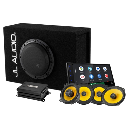 JL Audio 1x6 tums helhetspaket med JVC KW-M695DBW, helhetspaket i gruppen Paketlösningar / Paket för bilen / Helhetspaket hos BRL (SETCP106LGW3V3PKT3)