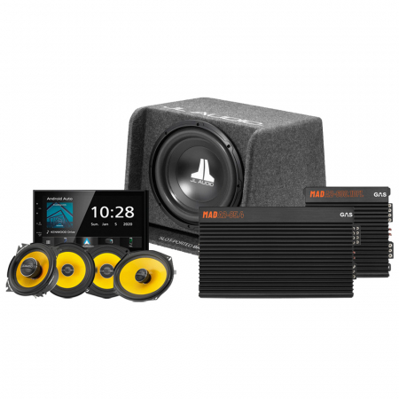 JL Audio 1x12 tums helhetspaket med Kenwood DMX5020BTS i gruppen Paketlösningar / Paket för bilen / Helhetspaket hos BRL (SETCP112W0V3PKT2)
