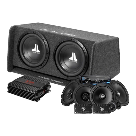 JL Audio CP212-W0v3 med RA1200W, KD-X382BT och DLS-högtalare, helhetspaket i gruppen Paketlösningar / Paket för bilen / Helhetspaket hos BRL (SETCP212W0V3PKT2)
