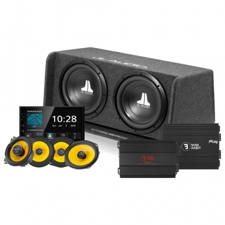 JL Audio 2x12 tums helhetspaket med Kenwood DMX5020BTS i gruppen Paketlösningar / Paket för bilen / Helhetspaket hos BRL (SETCP212W0VPKT3)