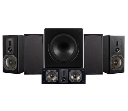 Dynavoice Definition DM-6II 5.1 hemmabiopaket med CSB-V12, svart i gruppen Paketlösningar / Paket för hemmet / Högtalarpaket hem hos BRL (SETDM6IIPKT7)