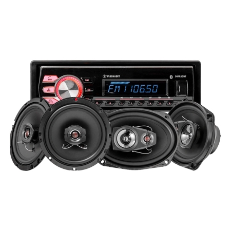 Bass Habit DMR10BT bilstereopaket med Rebel-högtalare i gruppen Paketlösningar / Paket för bilen / Bilstereopaket hos BRL (SETDMR10BTREBEL)