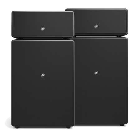 2-pack Audio Pro Drumfire II W Wi-Fi-högtalare med Google Cast & AirPlay 2, svart i gruppen Paketlösningar / Paket för hemmet / Högtalarpaket hem hos BRL (SETDRUMFIREIIWPKT1)