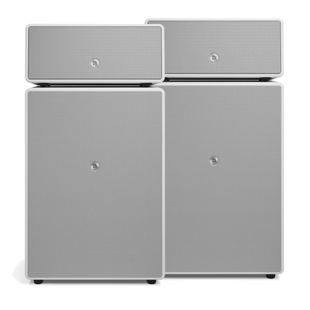 2-pack Audio Pro Drumfire II W Wi-Fi-högtalare med Google Cast & AirPlay 2, vit i gruppen Paketlösningar / Paket för hemmet / Högtalarpaket hem hos BRL (SETDRUMFIREIIWPKT2)