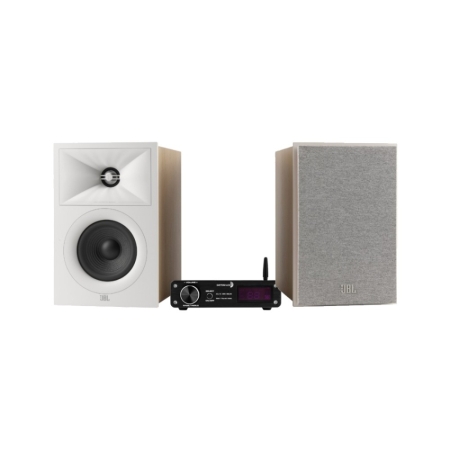 JBL Stage 240B i vitt med Dayton Audio DTA-PRO, 2.0 stereopaket i gruppen Paketlösningar / Paket för hemmet / Stereopaket hos BRL (SETDTAPROPKT6)