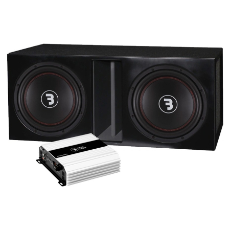 Bass Habit E300D2 i portad låda med SP31001FR, 2x12 baspaket i gruppen Paketlösningar / Paket för bilen / Baspaket hos BRL (SETE300D2PKT4)