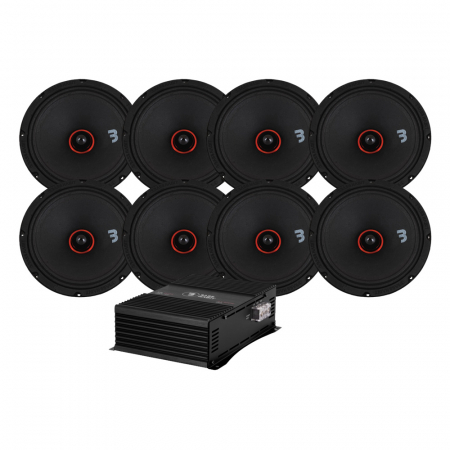 Bass Habit SPL ELITE 800.2DF & SPL Elite SE200M SPL-paket med steg, large i gruppen Paketlösningar / Paket för bilen / SPL Högtalarpaket hos BRL (SETE8002DFPKT1)