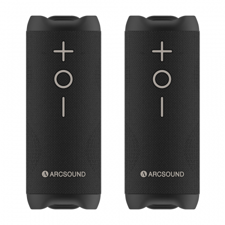 2-pack Arcsound EDGE Bluetooth-högtalare, svart i gruppen Hemmaljud / Högtalare / Bluetooth-högtalare hos BRL (SETEDGEX2)