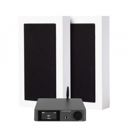 Dynavoice CA802BT & 2-pack DLS Flatbox Midi v2, stereopaket i gruppen Pakkeløsninger / Pakker for hjemmet / Stereopakker hos BRL Electronics (SETFBMIDIPKT4)